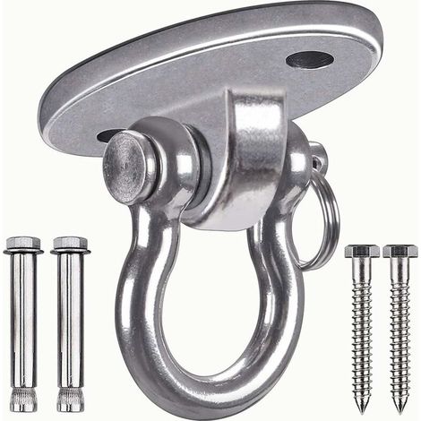 304 Acier Inoxydable Lourds Crochet De Plafond, Crochets De Suspension, 4 Vis De Fixation Pour Béton Bois Ensembles, Yoga, Hamac, Chaise Accrochante (1/5)