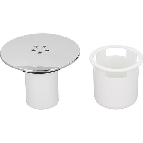 Tapa de desagüe de ducha cromada de 90 mm de Yosoo Health Gear, sifón de ducha con tapa extraíble (1/5)