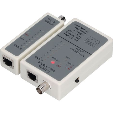 Testeur de Câble RJ45 RJ12 RJ11 Automatique avec Détection de Fils et Alimentation 9V DC