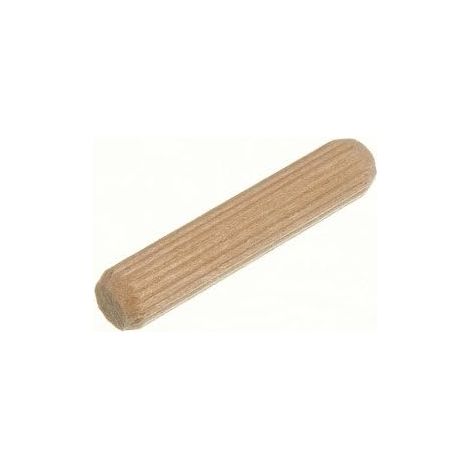 One Stop DIY Lot de 20 chevilles en bois dur cannelé M6 x 30 mm