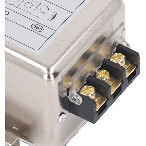 Filtre EMI anti-interférences et filtrage du signal, installation sur rail 35 mm, filtre d'alimentation monophasé 125 V/250 V (1/5)