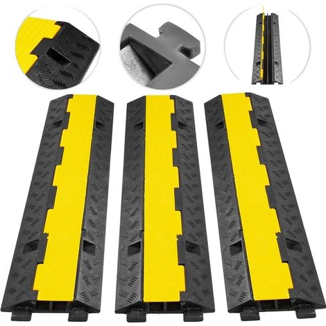 Ramp de protection de câble, en caoutchouc pour allée, 3 pièces (1/2)