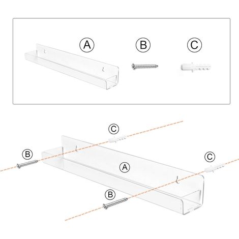 Vernis acrylique transparent avec support à cliquet, étagères de rangement pour fresque murale, lot de 6 supports flottants suspendus à plusieurs niveaux pouvant contenir jusqu'à 96 bouteilles.