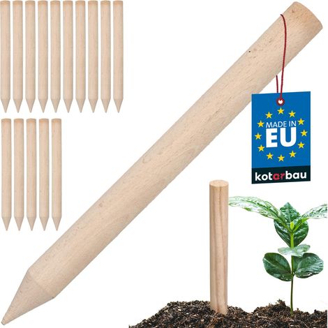 Tuteurs géodésiques en hêtre KOTARBAU® pour tomates, légumes et arbres, 30 cm, lot de 15 (1/5)