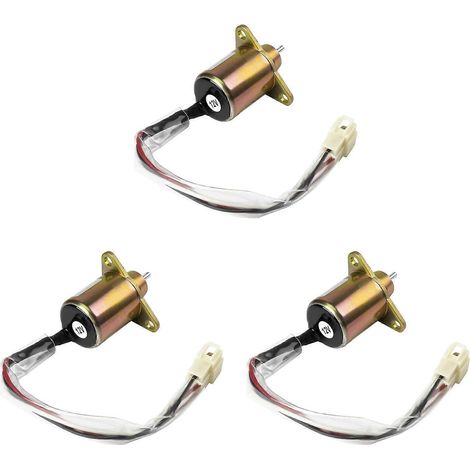 Électrovanne d'arrêt de carburant 3X, moteur Yanmar 12 V Takeuchi 1503ES-12S5SUC5S, référence 17594-6001-4 SA-4562T (1/5)