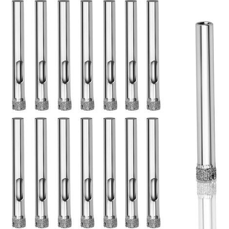 15pcs Scie Cloche Diamant 6mm Foret de Diamant Trou Scie Foret Forage Trou avec Revêtement Diamant pour Verre Céramique Porcelaine Marbre Carrelage Granite (1/5)
