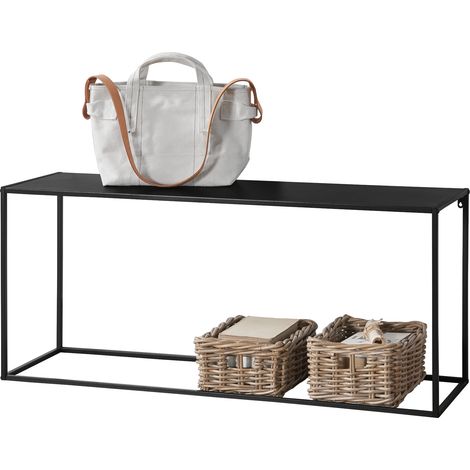 Tavolo a Consolle in Metallo 50x115x32 cm Tavolo da Appoggio - Nero [en.casa]