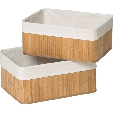 Premier Housewares Kankyo Bamboo Storage Boxes - Set of 2 (1/5)