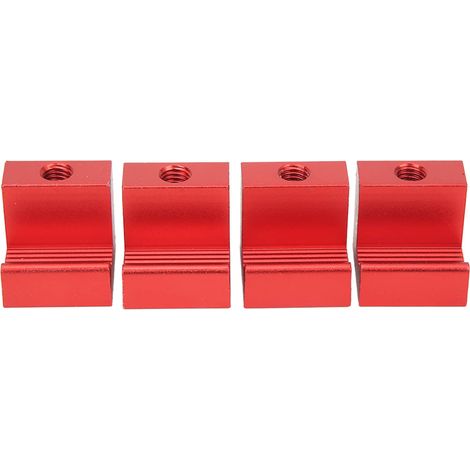 4PCS Crochets J de Fixation Coffre Camion Attache Charge Kit Aluminium Acier Inoxydable Universel Rouge (1/5)