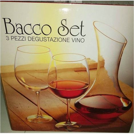 Bicchieri da degustazione 2 pezzi per vino più decanter brocca idea regalo (1/4)