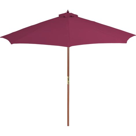 Maison Exclusive - Sonnenschirm mit Holz-Mast 300 cm Bordeauxrot
