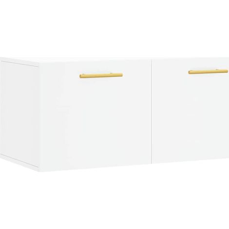 Maison Exclusive - Mobile a Parete Bianco 80x36,5x35 cm in Legno Multistrato