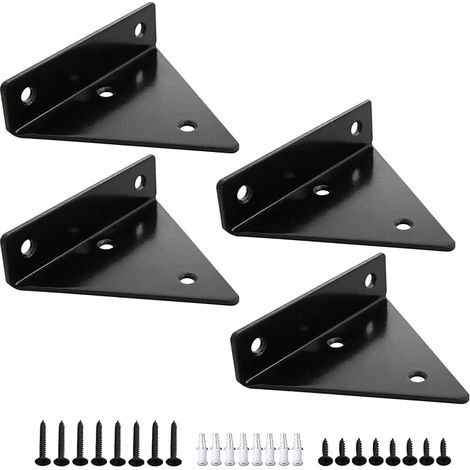 Floating Shelf Brackets, Wall Shelf Brackets, Black (1/5)