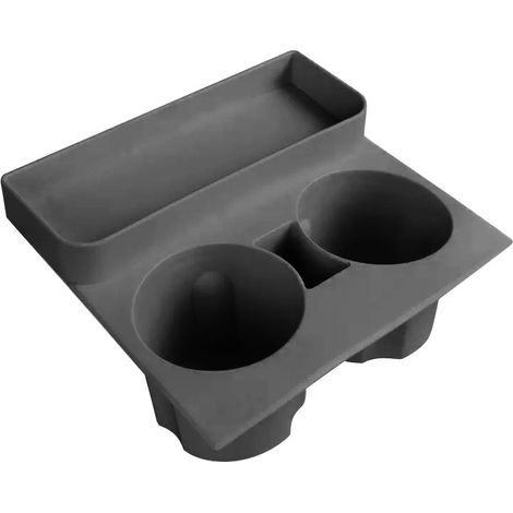 Organisateur de porte-gobelet pour Tesla Model Y/3, plateau de console centrale, silicone, gris