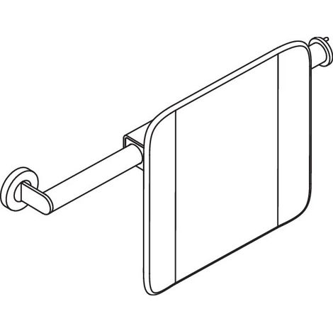 HEWI 900.51.91260 ER Support dorsal mobile, T:150, droite, mural