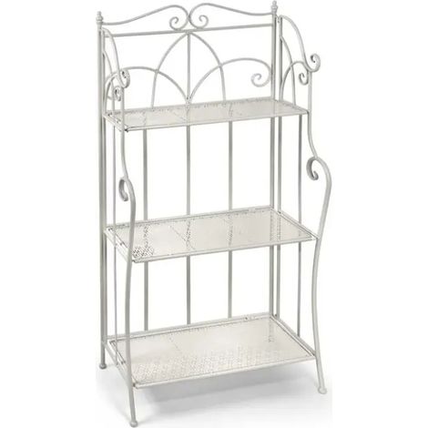 Set 2 scaffali in metallo angolare pieghevoli con 3 ripiani cm 60x28x126h