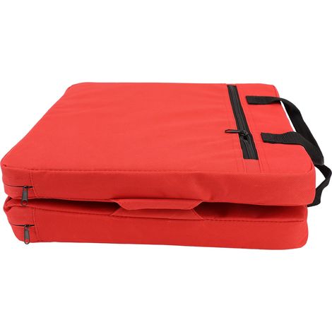 Coussin de chaise d'extérieur portable et confortable en tissu Oxford pliable, rouge (1/5)