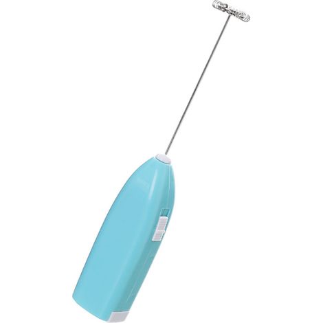 Mousseur à lait portable, batteur électrique à œufs, mini batteur à crème, mixeur à boissons, bleu (1/5)