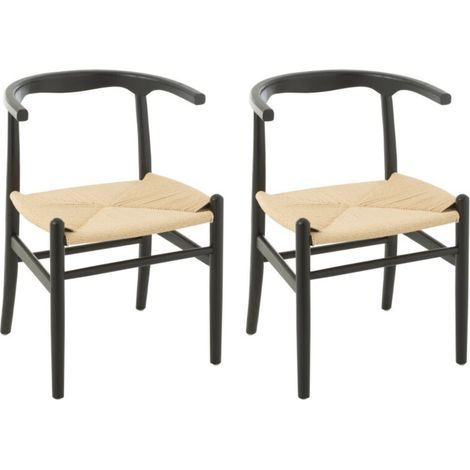 Chaises de salle à manger en corde et bois de hêtre - AYA (1/5)
