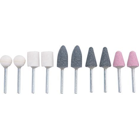 Ortviai Têtes de meulage électriques en silex, 10 pièces, tige de 3 mm pour polissage et décapage (1/5)