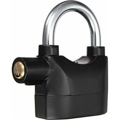 Cadenas alarme avec sirène sécurité vélo moto cadenas noir (1/4)