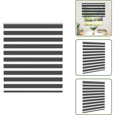 vidaXL Zebrarollo Schwarz 135x100 cm Stoffbreite 130,9 cm Polyester (1/5)
