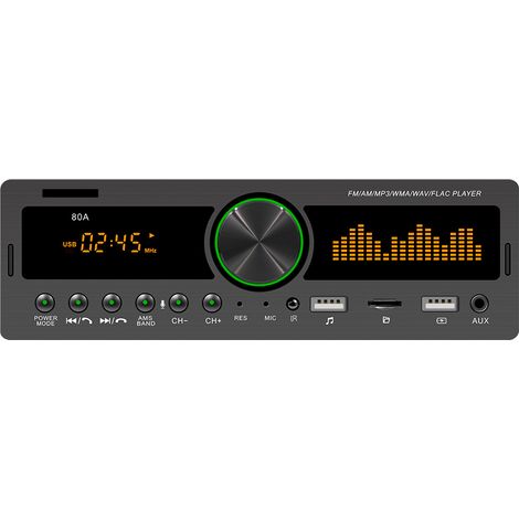 Lecteur MP3 stéréo de voiture avec écran tactile - Radio FM - Lecteur MP3 - Simple DIN - Avec Bluetooth (1/5)