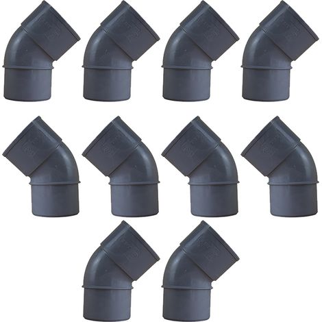 10 coudes PVC 45° Mâle/Femelle Ø50 - First Plast (1/5)