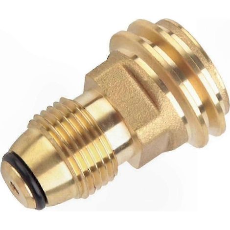 Adaptateur pour réservoir GPL convertissant une vanne POL en raccord QCC1 ou de type 1 pour tuyau ou régulateur (1/4)