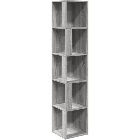 Maison Exclusive - Scaffale Angolare Grigio Sonoma 33x33x164,5cm Legno Multistrato