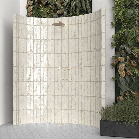 Carrelage Porcelanique Premium Era Cream 7x28 cm Brillant – Design Rustique pour tous types de Murs. (1/2)