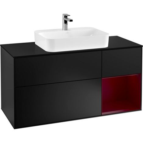 V&B Waschtischunterschrank Finion 120cm, Pl bla m, Reg re Peo, bla m Lac (1/2)