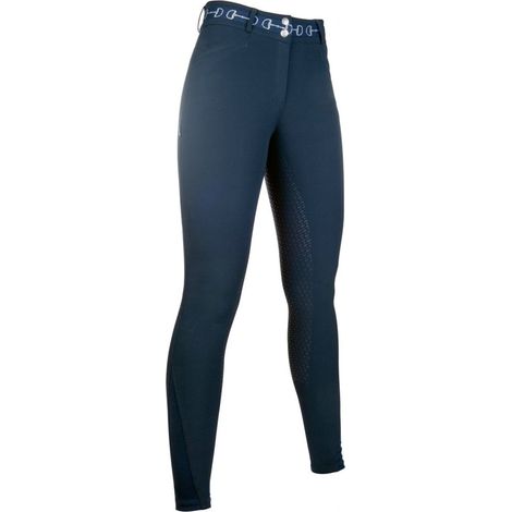 44, Blanc 1200: Pantalon d'équitation pour femme modèle Monaco avec poignée au genou (1/5)
