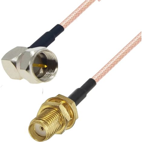 Cable pigtail con conector F RA / toma SMA RG316 de 2 m