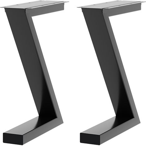 2Pcs Anti-slip Black Iron Table Legs (1/5)