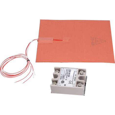 Tapis chauffant en silicone avec module relais pour imprimante 3D VORON 220 V 450 W 250 x 250 mm (1/5)