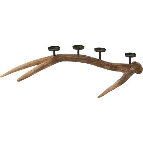 Chandelier Branche en Résine "Antlers" 65cm Marron (1/3)
