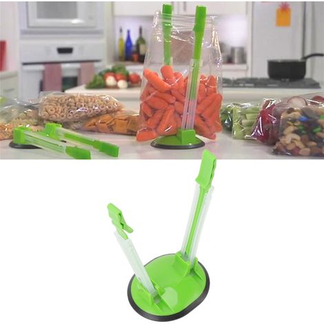 Étagère de rangement de cuisine, porte-sacs pratique, support pour sacs de conservation alimentaire, cintre pour sacs (1/5)