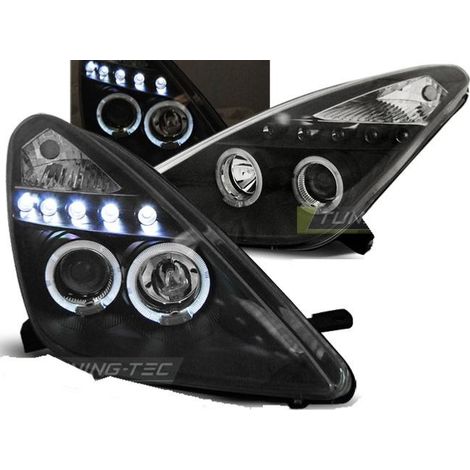 Paire de feux phares Toyota Celica T230 99-05 angel eyes noir-27361844 (1/2)