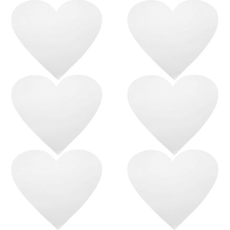 Lot de 6 stickers muraux miroir autocollants en forme de cœur pour la décoration intérieure. (1/5)