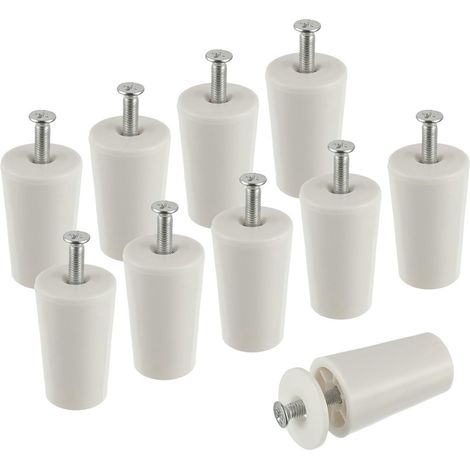 10 – Rollladenstopper – Stoppstopfen – Aus wetterfestem ABS-Kunststoff – Für 28-mm-Lamellen – Ideal für Rollladenreparaturen – Weiß – 28 x 23 x 19 mm (1/5)