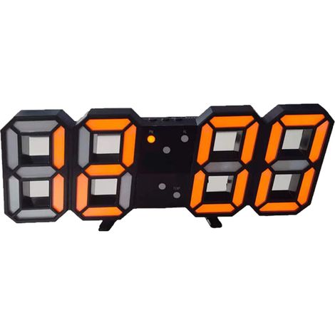 Horloge Murale Numerique LED - Affichage 9 7 Pouces - Heure Date Temperature - Fonction Alarme Et Sieste - Alimentation Secteur - Pour Salle De Sejour Cuisine Bureau (1/5)