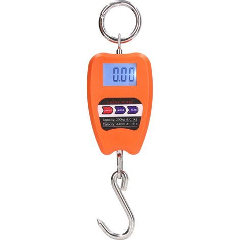 Portable digital hanging scale, 200 kg capacity, precise, multifunctional, with LCD screen (1/5)