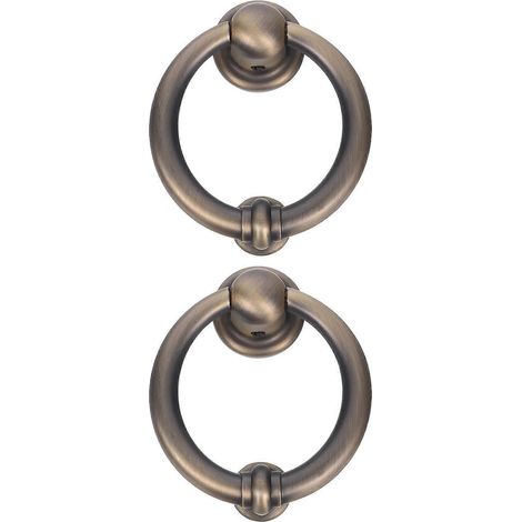 Lot de 2 heurtoirs de porte - Heurtoir de porte d'entrée en alliage de zinc de style chinois classique - Quincaillerie d'entrée rétro pour maison et hôtel, accessoires extérieurs (1/4)