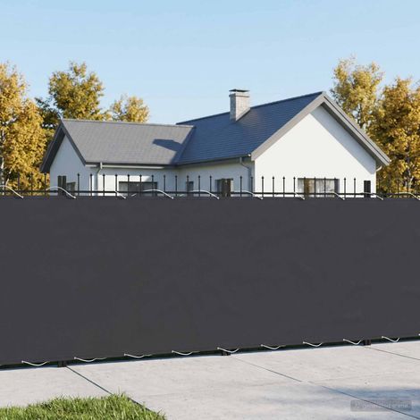 vidaXL Balcony Privacy Screen 1.2 x 25 m Fabric with PU Coated Black (1/5)