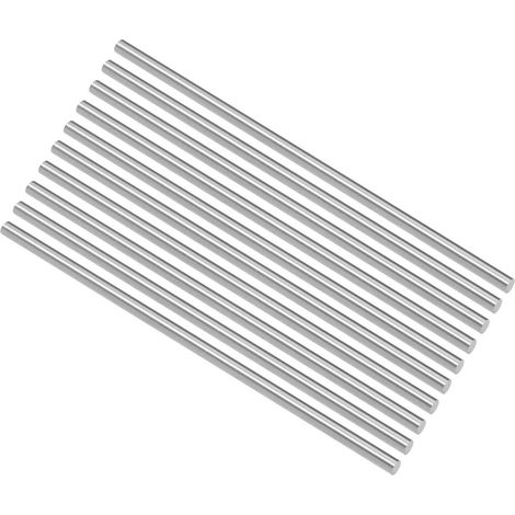 Rond Acier Tige 3.2mm HSS Outil de Tournage Barre 100mm Long pour Arbre Engranage Perceuse Tour Aléseuse Tournant Miniature Essieu Cylindrique épingle 10pcs (1/4)