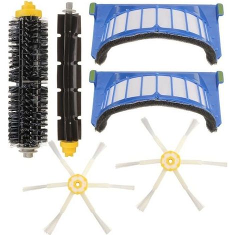 NEUFU 6PCS Kit De Filtre à Brosse Rechange Accessoire Pour Robot Roomba 600 Series 620 630 650 660 (1/4)