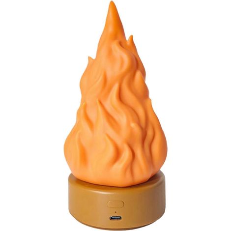 LED-Flammenlampe, 8,7 x 8,7 x 17,7 cm, Halloween-Dekoration für Schreibtisch und Garten, mit Flammeneffekt