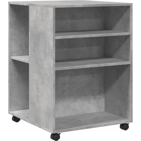 Maison Exclusive - Mesa auxiliar ruedas madera ingeniería gris ho
