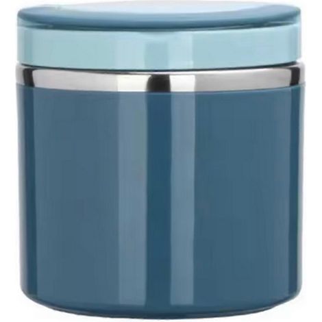 Boîte isotherme alimentaire en acier inoxydable, 630 ml, bleue, idéale pour les enfants à l'école. (1/5)